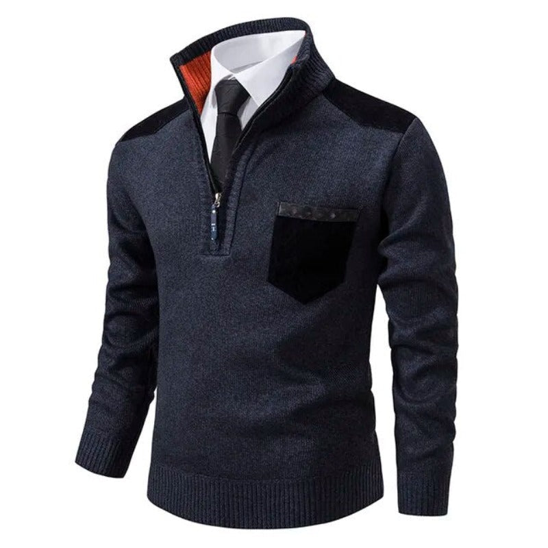 Classic Casual Quarter Zip Sweater