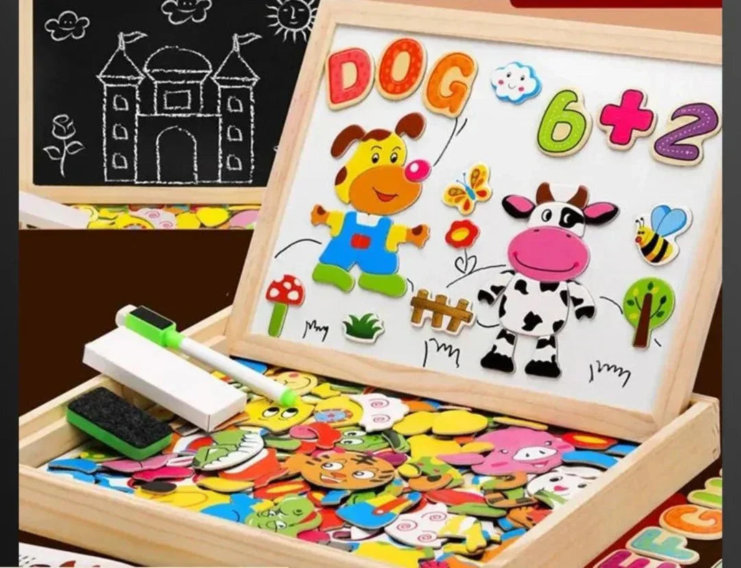 Magnetic Double-Sided Chalkboard Set - MiniArt Studio-Option A-Nora Luxe
