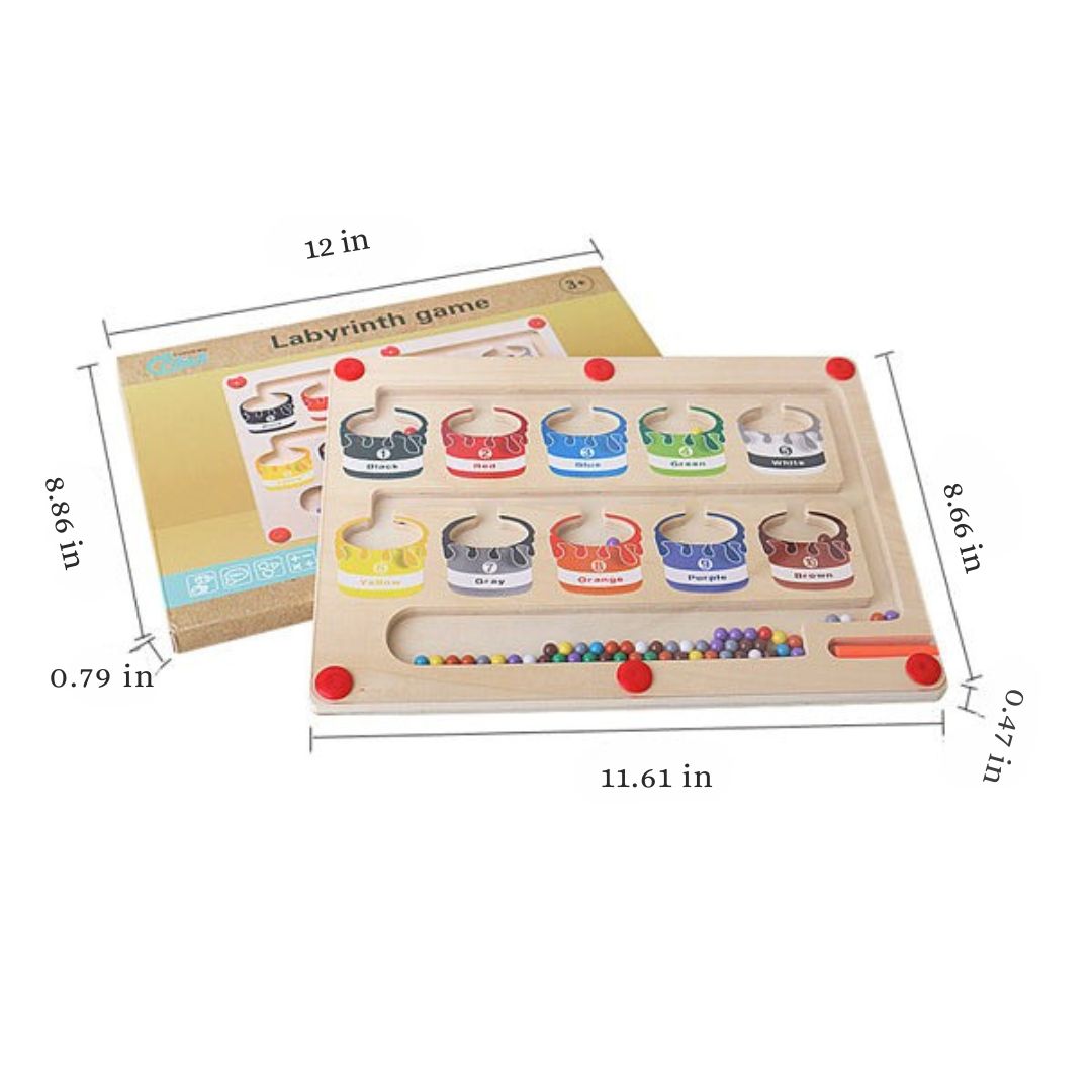Magnetic Learning Maze for Colour and Number Recognition - MazeMagic-Nora Luxe