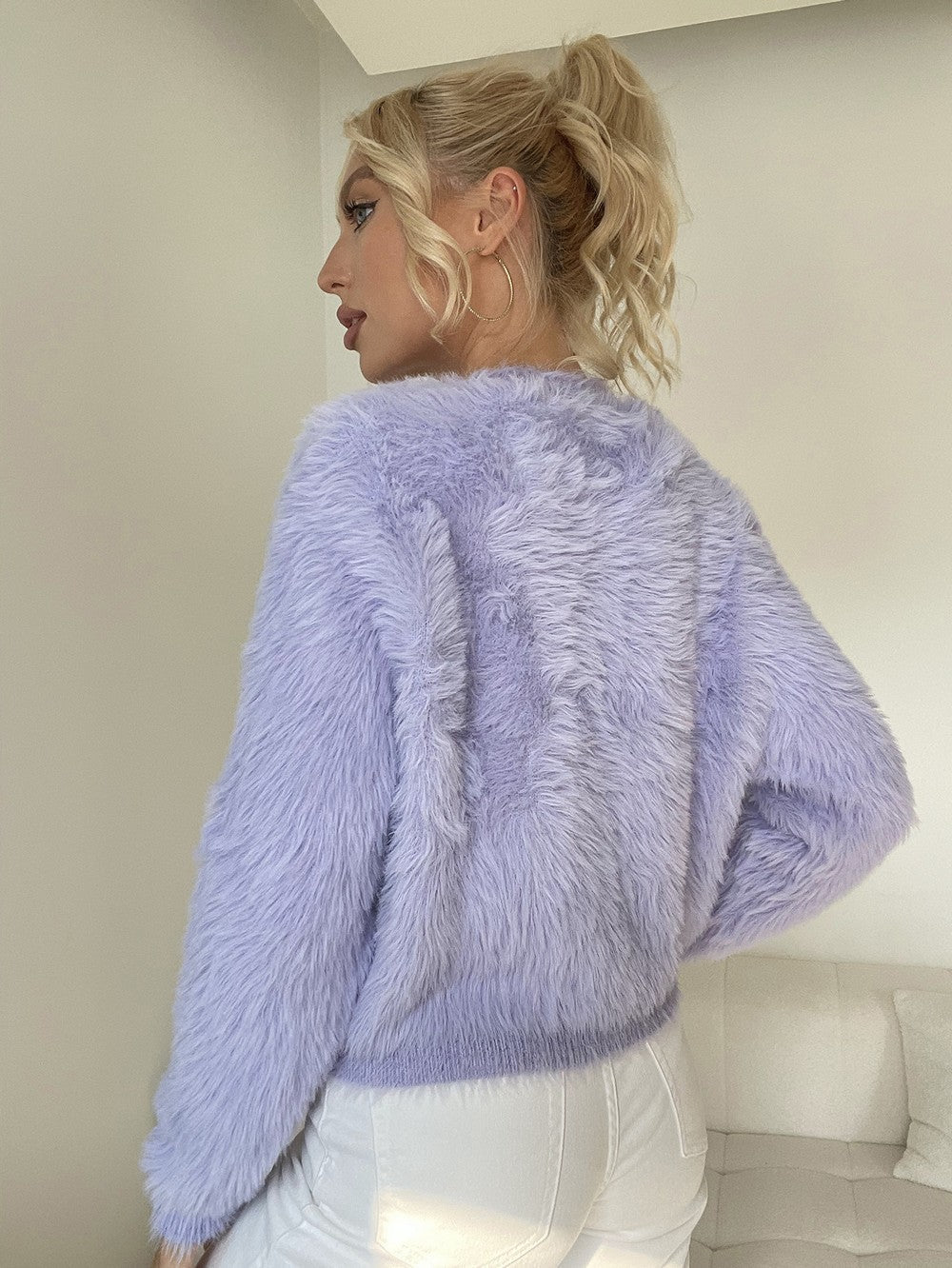 Soft Women's Button Front Sweater Cardigan