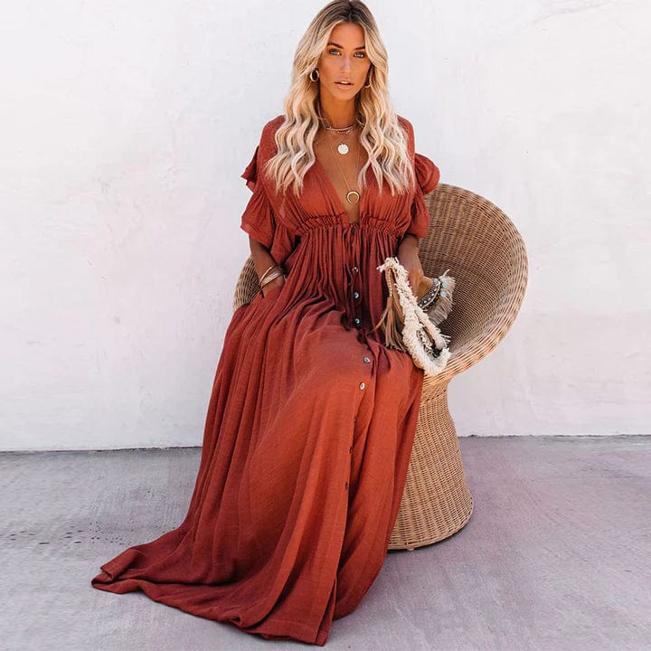 Maxi Beach Dress – Sienna-XS-Nora Luxe