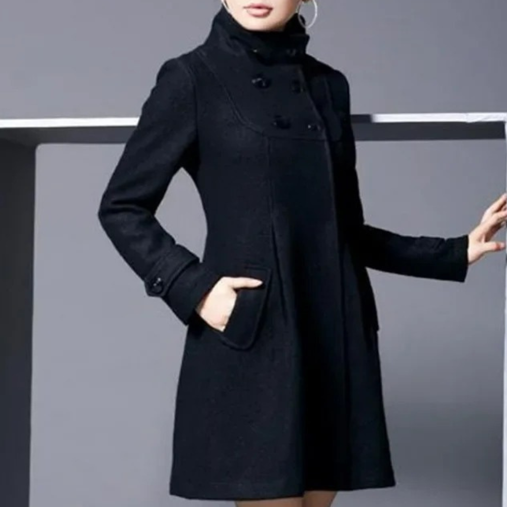 Medila - Trendy Women's Jacket with Side Pockets-Black-XS-Nora Luxe