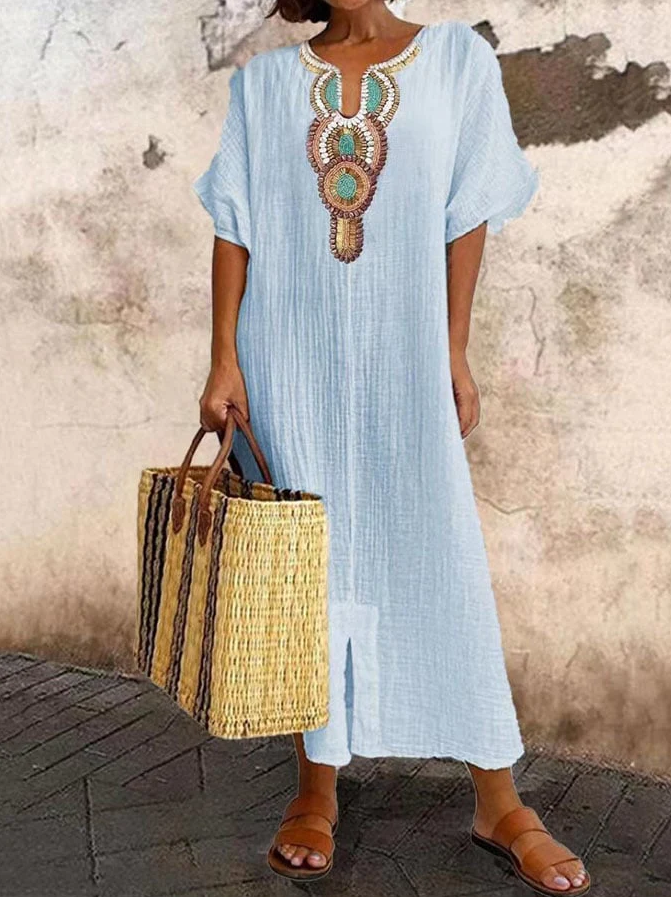 Image of Melinda | Women's V-Neck Maxi Dress