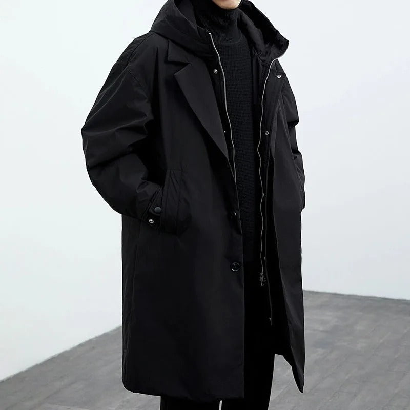 Warm Hooded Men's Parka Jacket