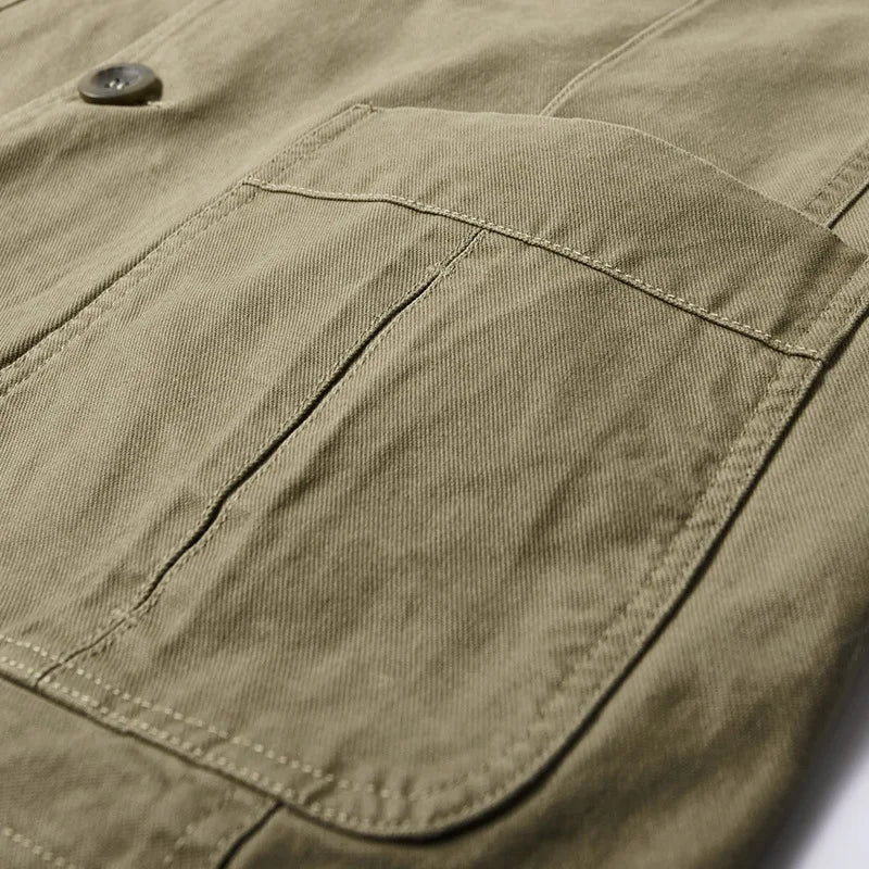 Men's Summer Jacket in Vintage and Military Styles – Viktor-Khaki-S-State of Style