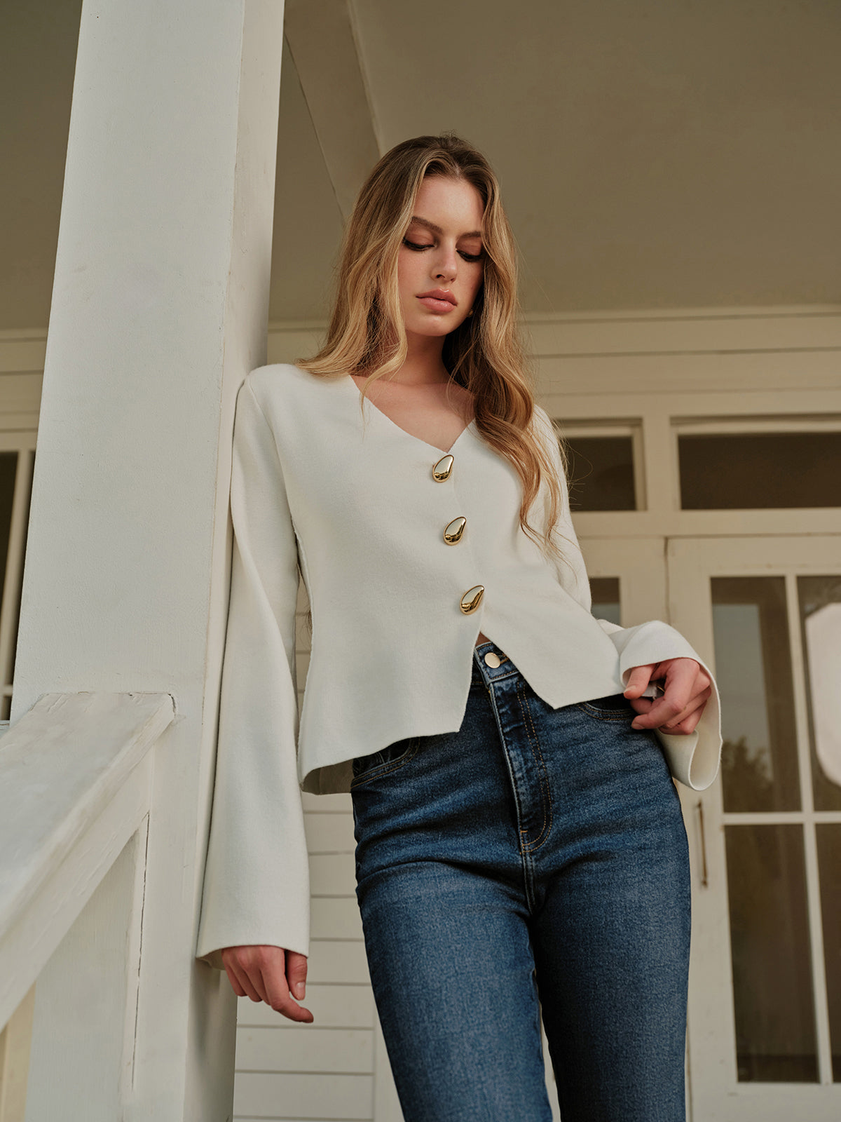 Classic Open Front Cardigan Sweater