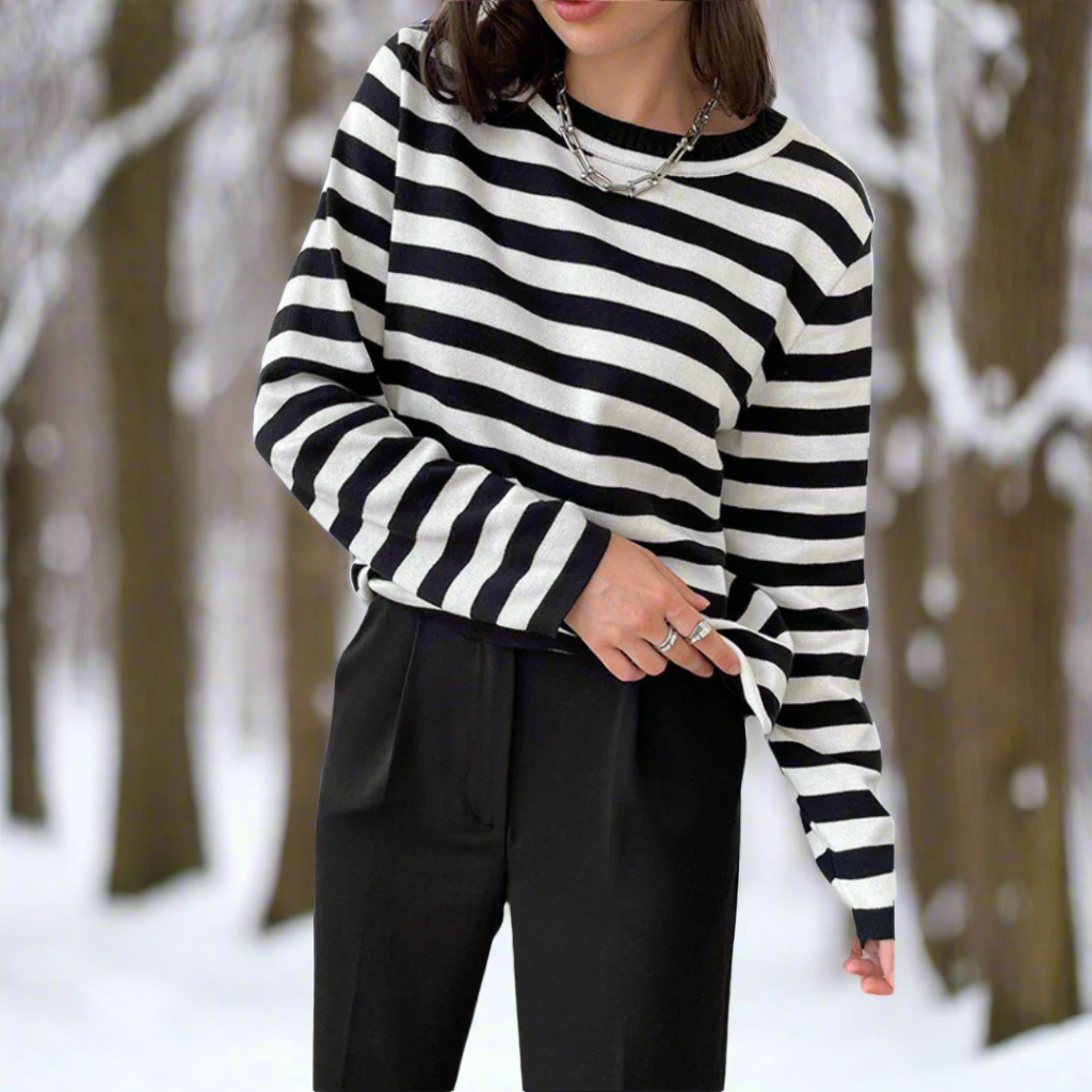 Image of Miranda | Women's Long Sleeve Striped T-Shirt