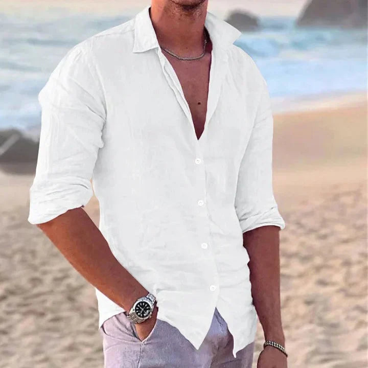 Classic Style Cotton Mens Shirt - Matteo - Pexav