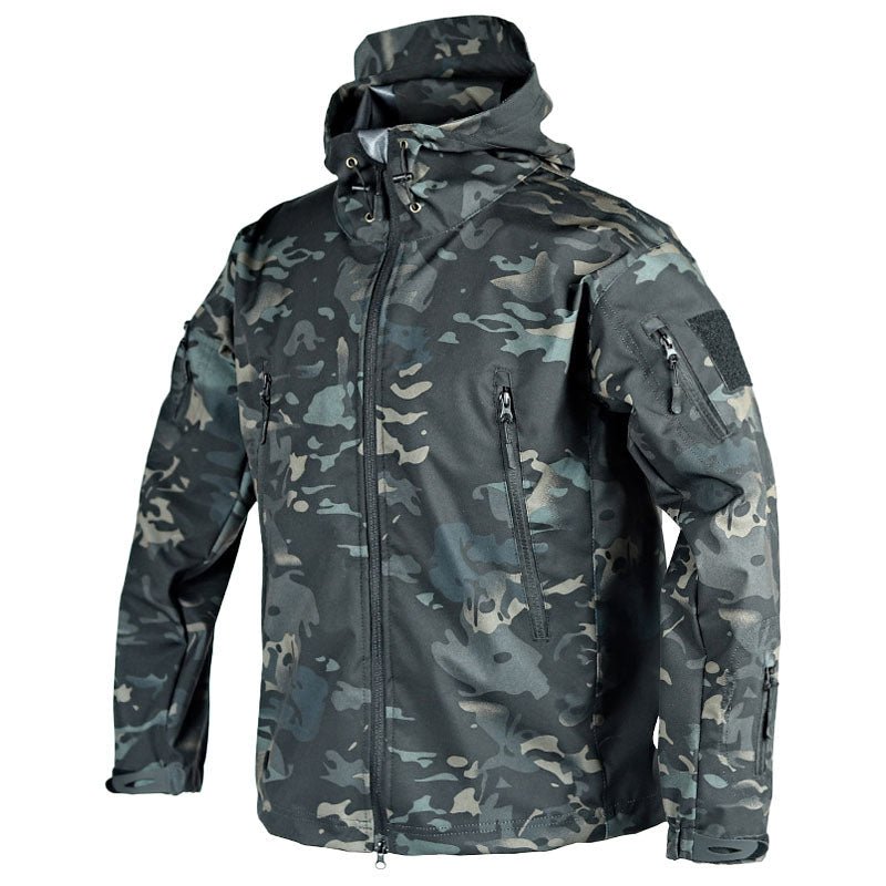 Women's Waterproof Parka Jacket with Hood and Zip Pockets