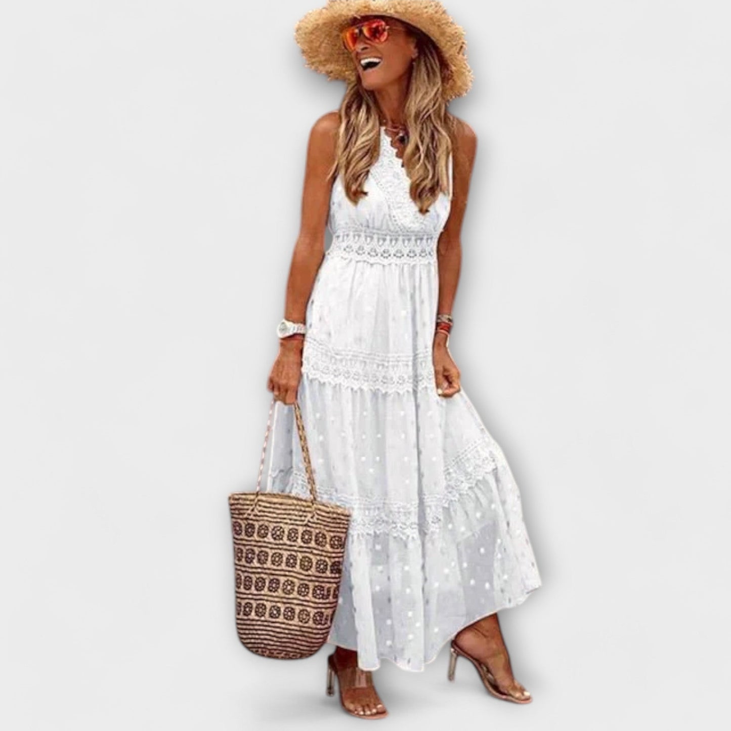 Elegant Floral Long Dress for Special Events