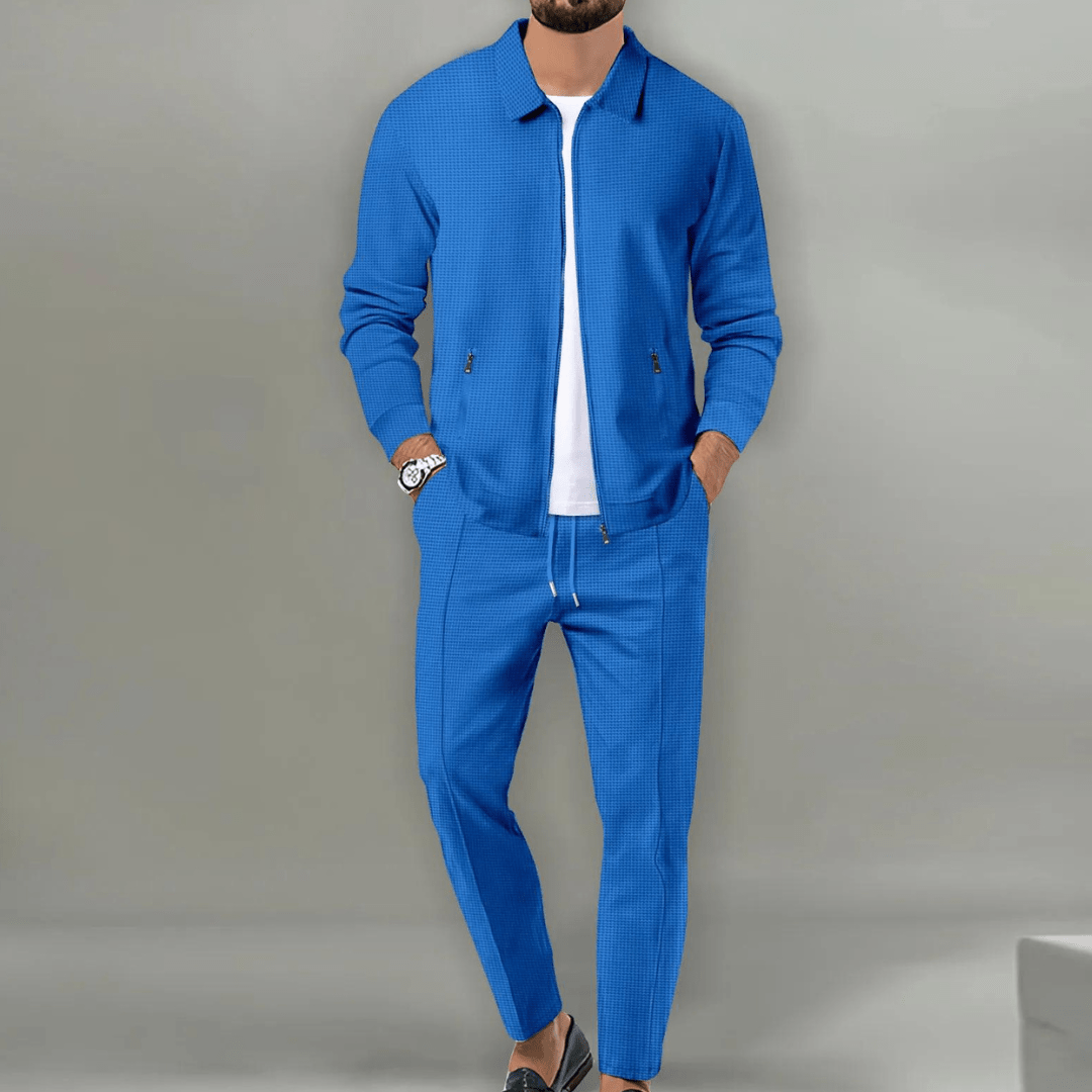 Men's Stylish Fitted Zip Up Tracksuit Set