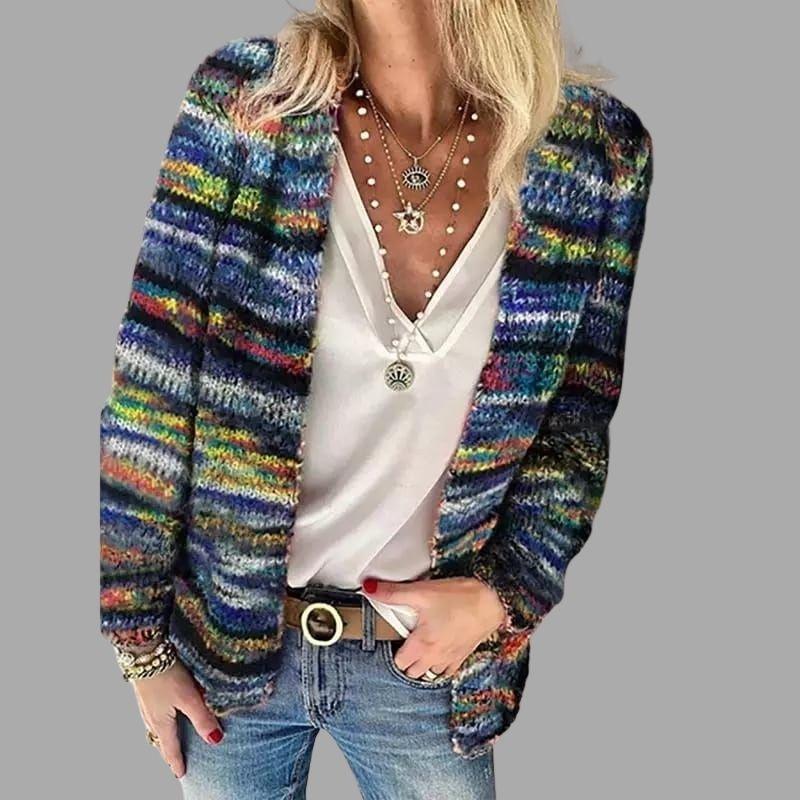 Vibrant Cable Knit Sweater for Women