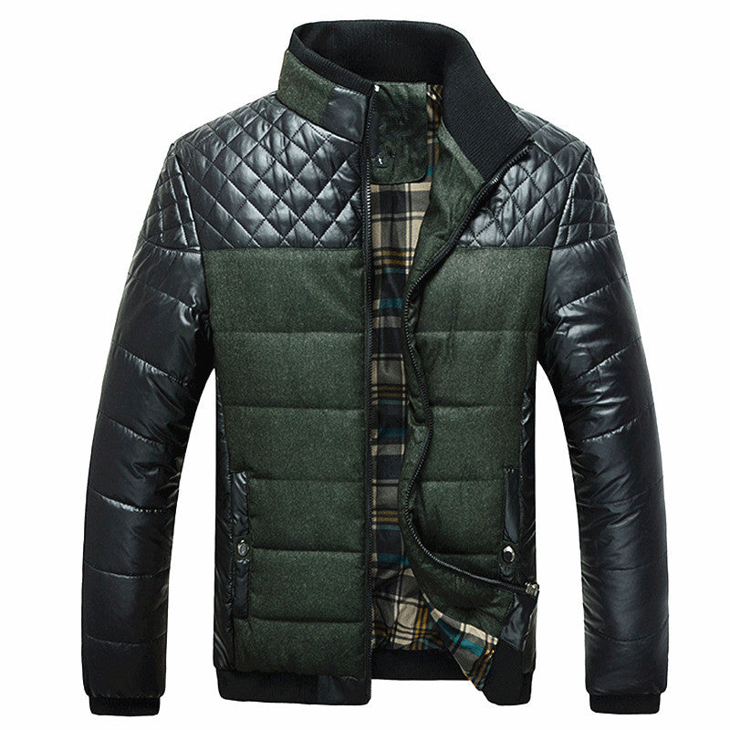 Warm Quilted Puffer Coat with Ribbed Cuffs