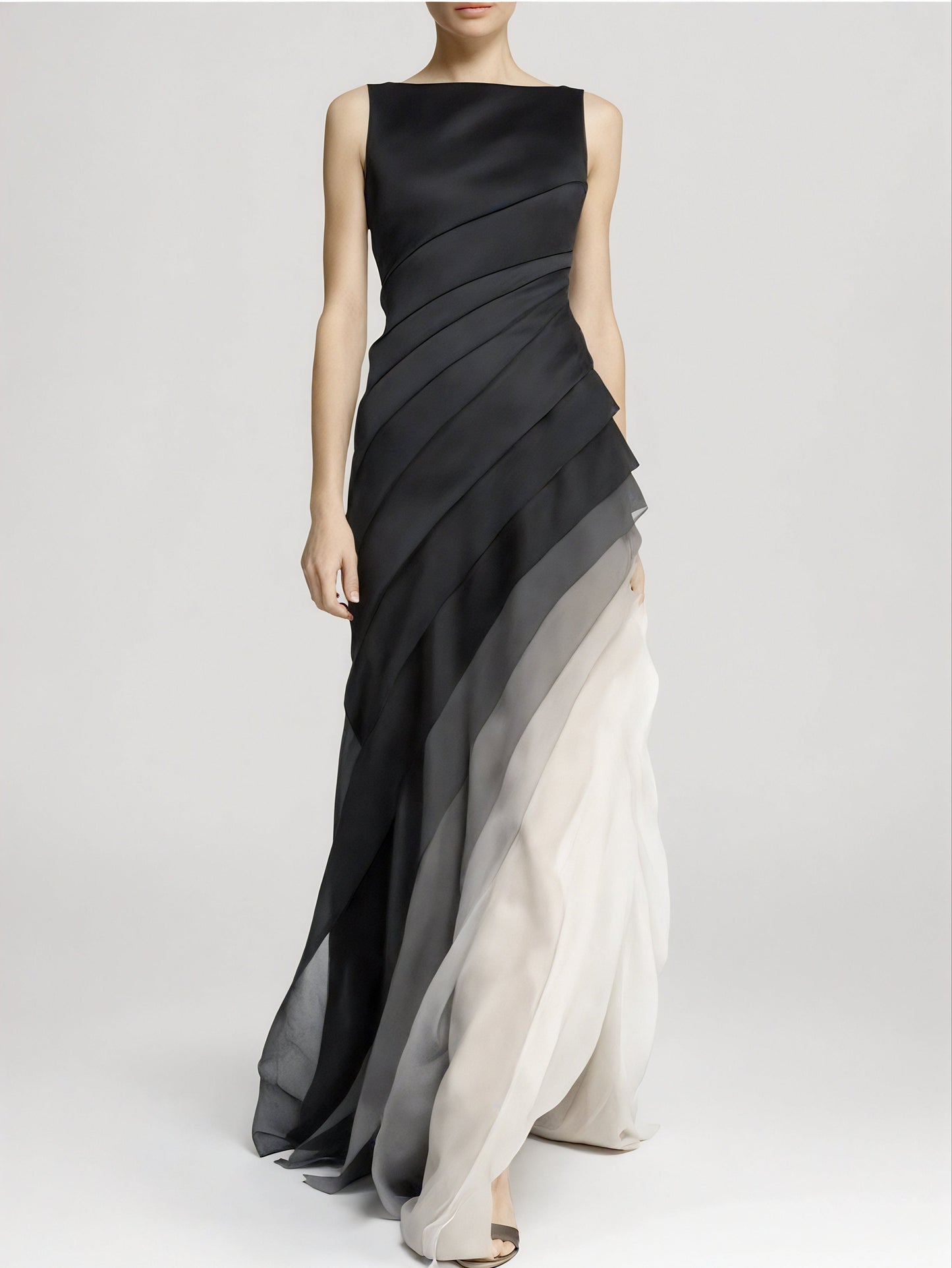 Gradient Long Sleeve Maxi Dress - Olytrend