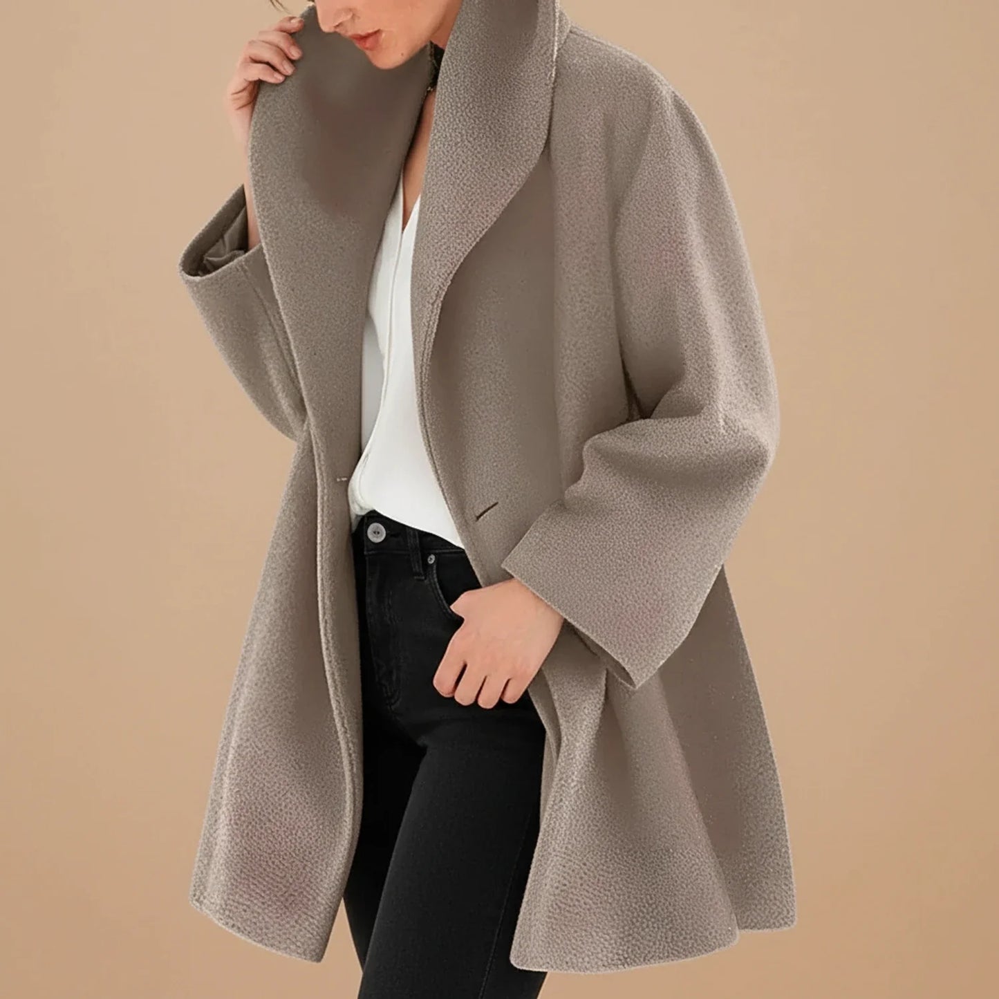 Relaxed Fit Long Coat for Ladies