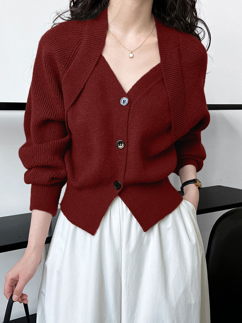 Colorful Crew Neck Knit Sweater