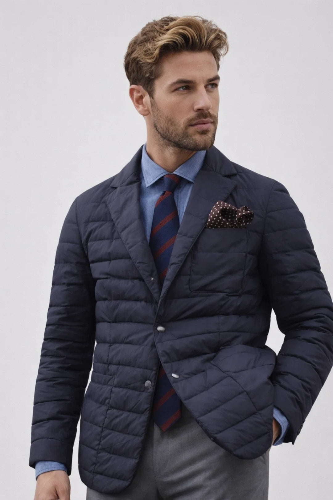 Percy | Men's Padded Bomber Style Coat - Olytrend