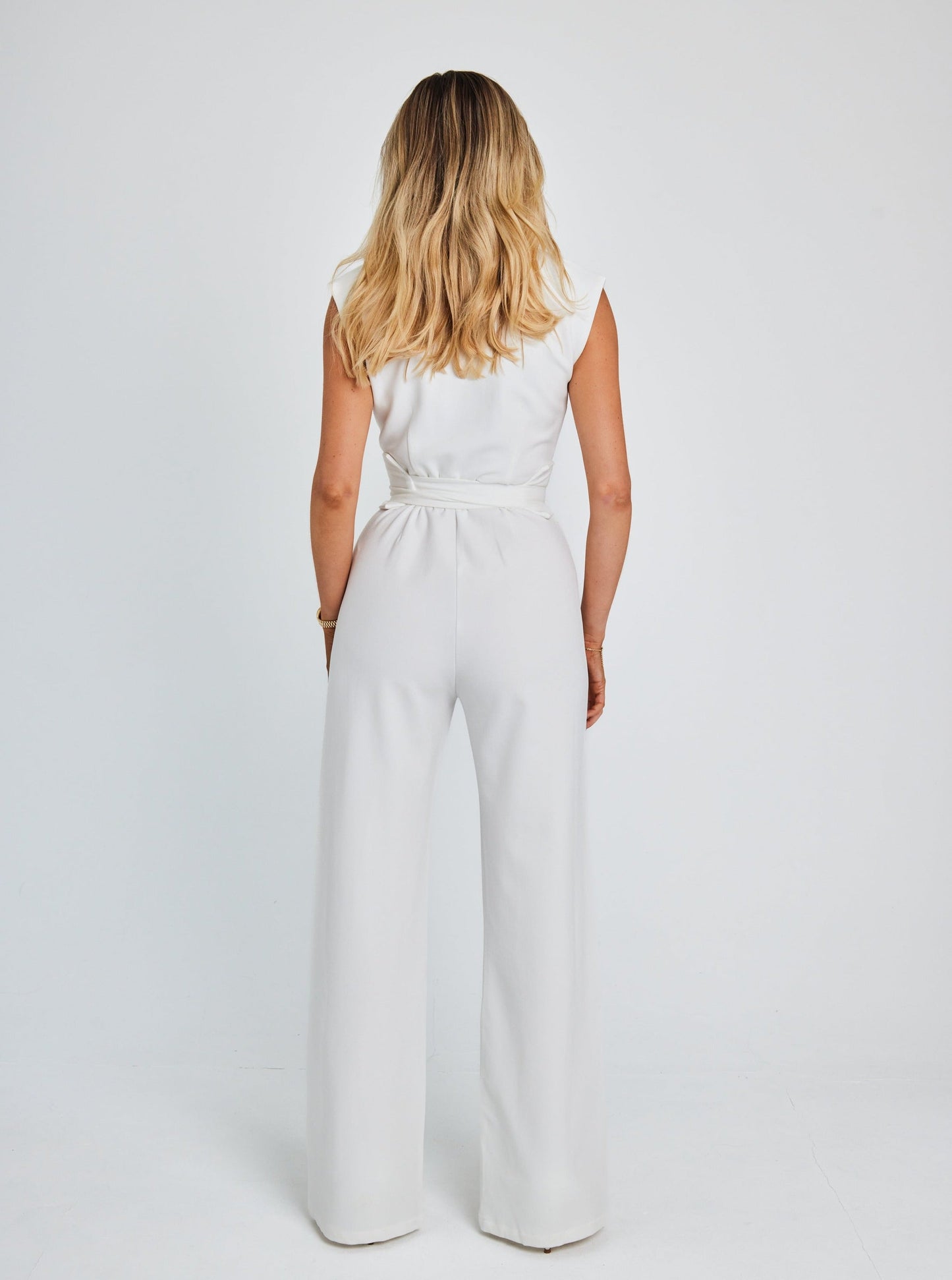 Strapless Waist Cinch Jumpsuit