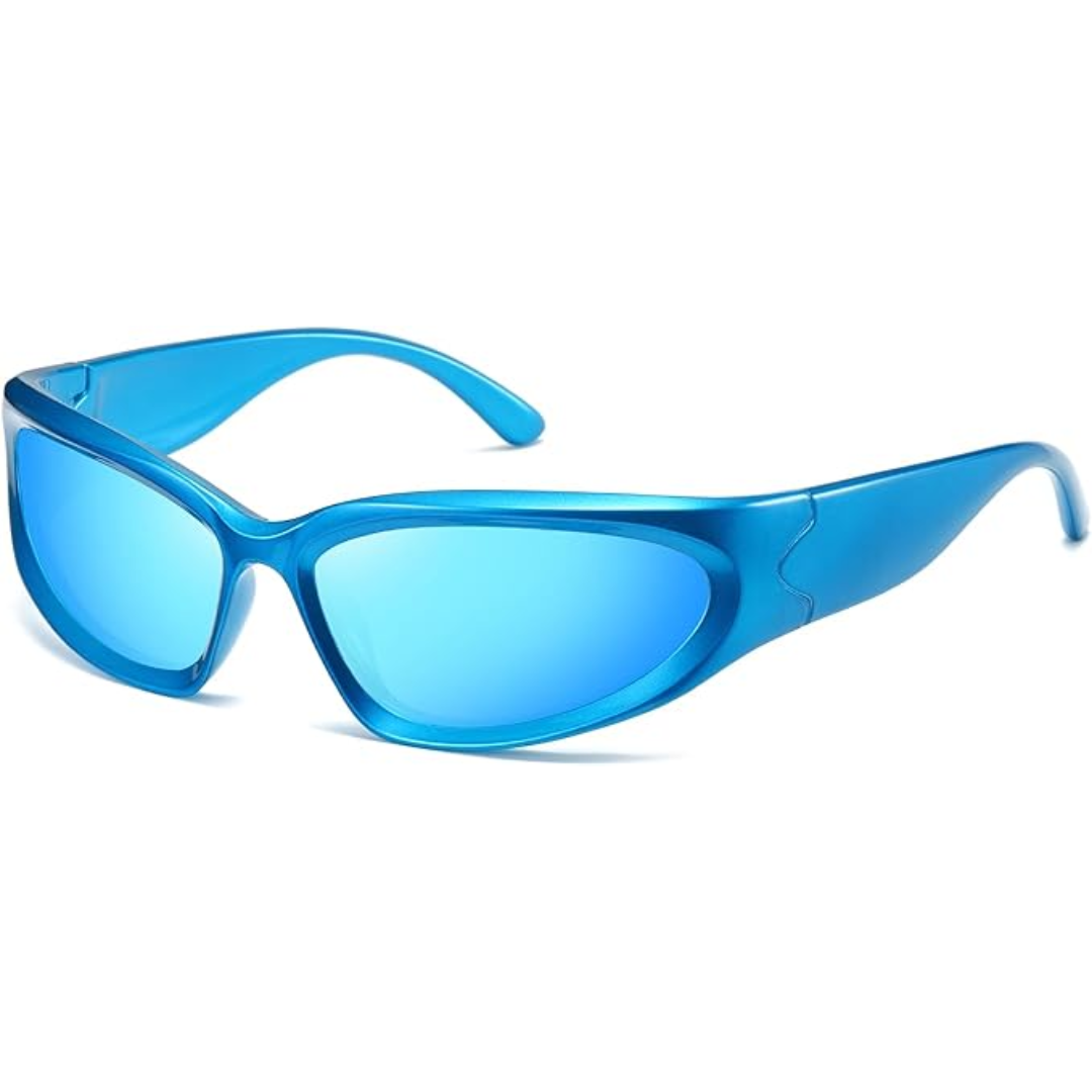 Polarised Sports Sunglasses - SwiftWrap-Blue-Nora Luxe