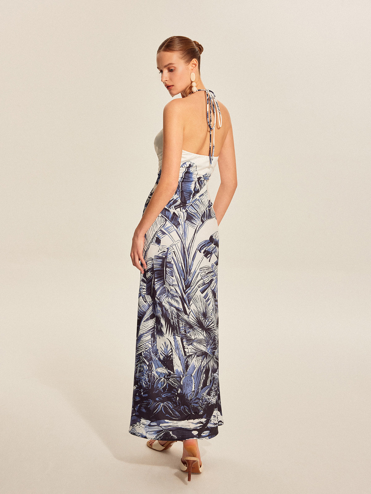 Colorful Floral Strapless Summer Dress