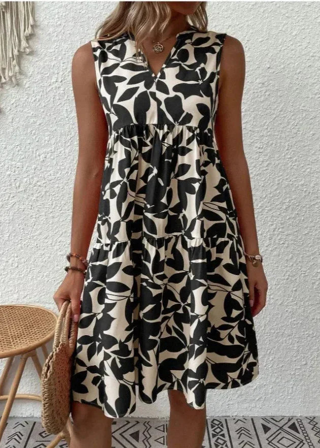 Beautiful V-Neck Summer Women's Dress