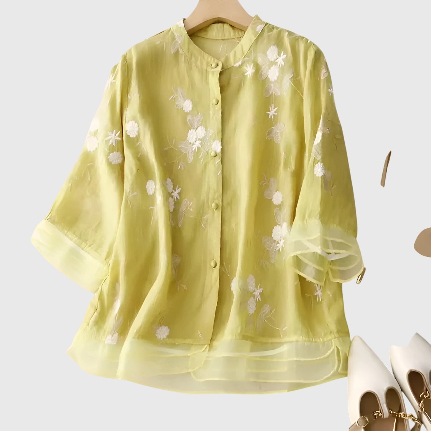 Beautiful Blouse With Floral Embroidery