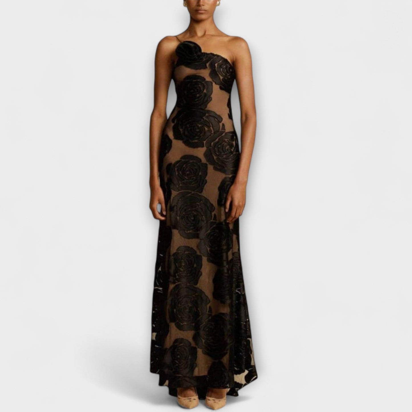 Beautiful Flower Long Dress for Summer Occasions