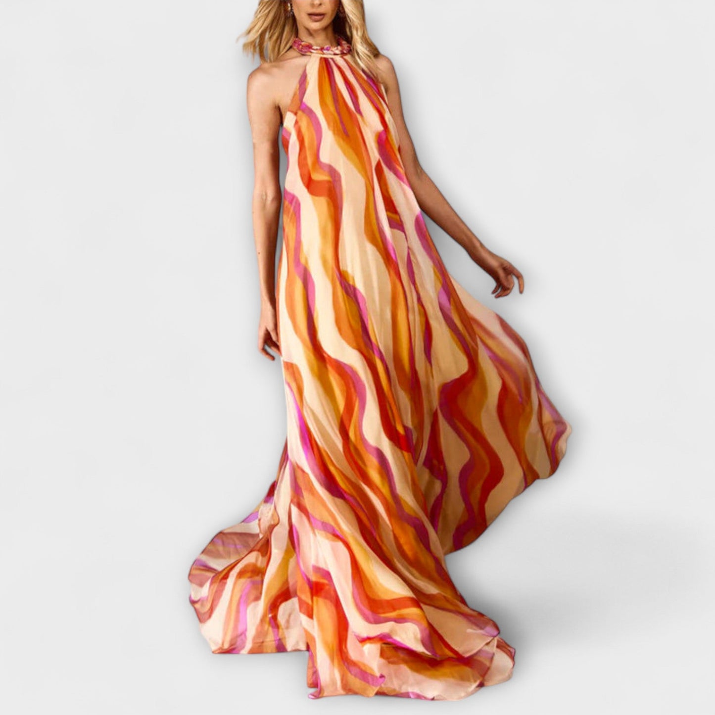 Boho Braided Long Summer Dress for Beach or Party