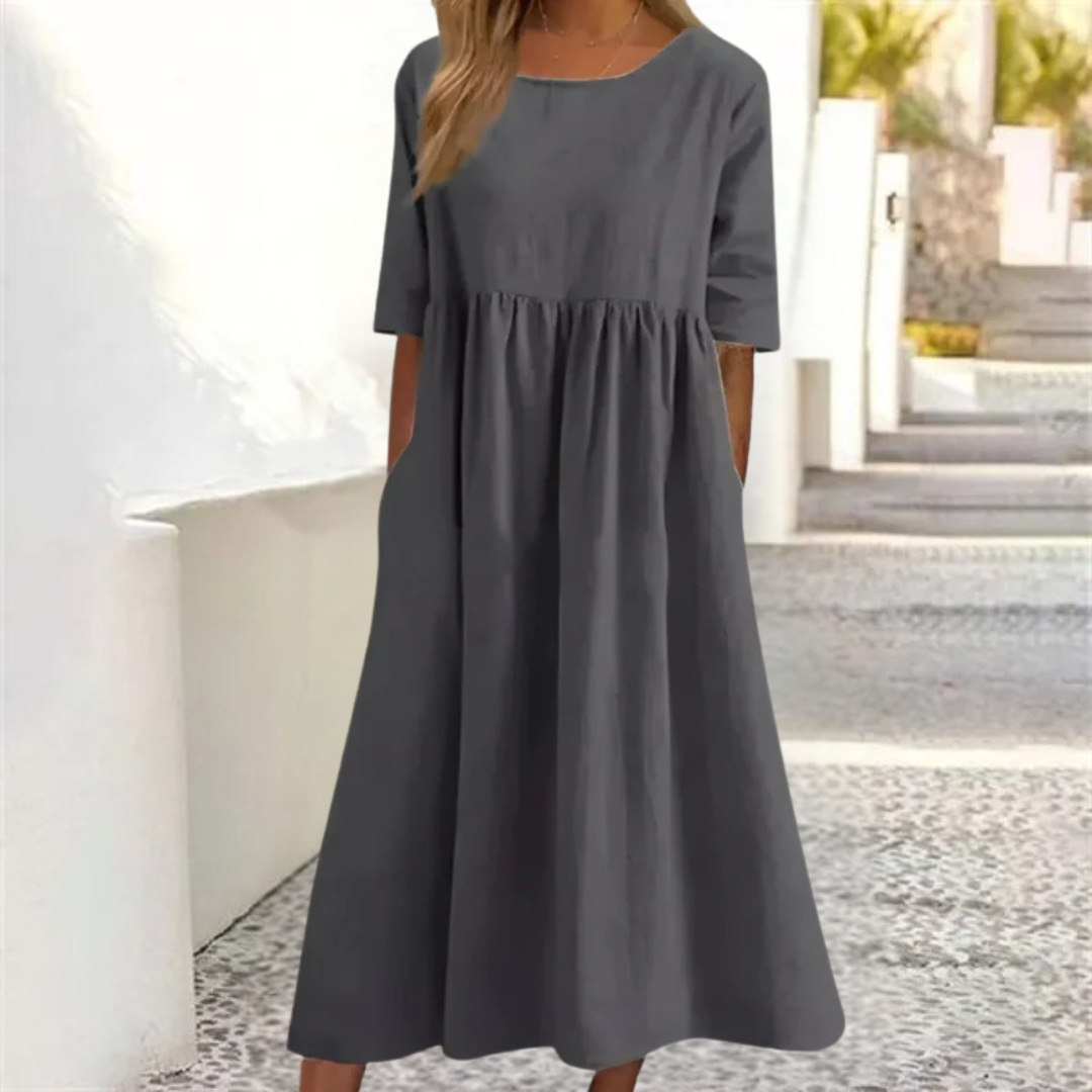 Bella Women's Flowy Waist Summer Midi Dress