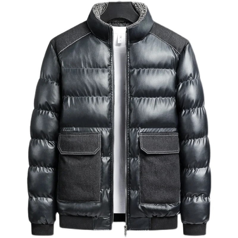 Blue Quilted Padded Coat