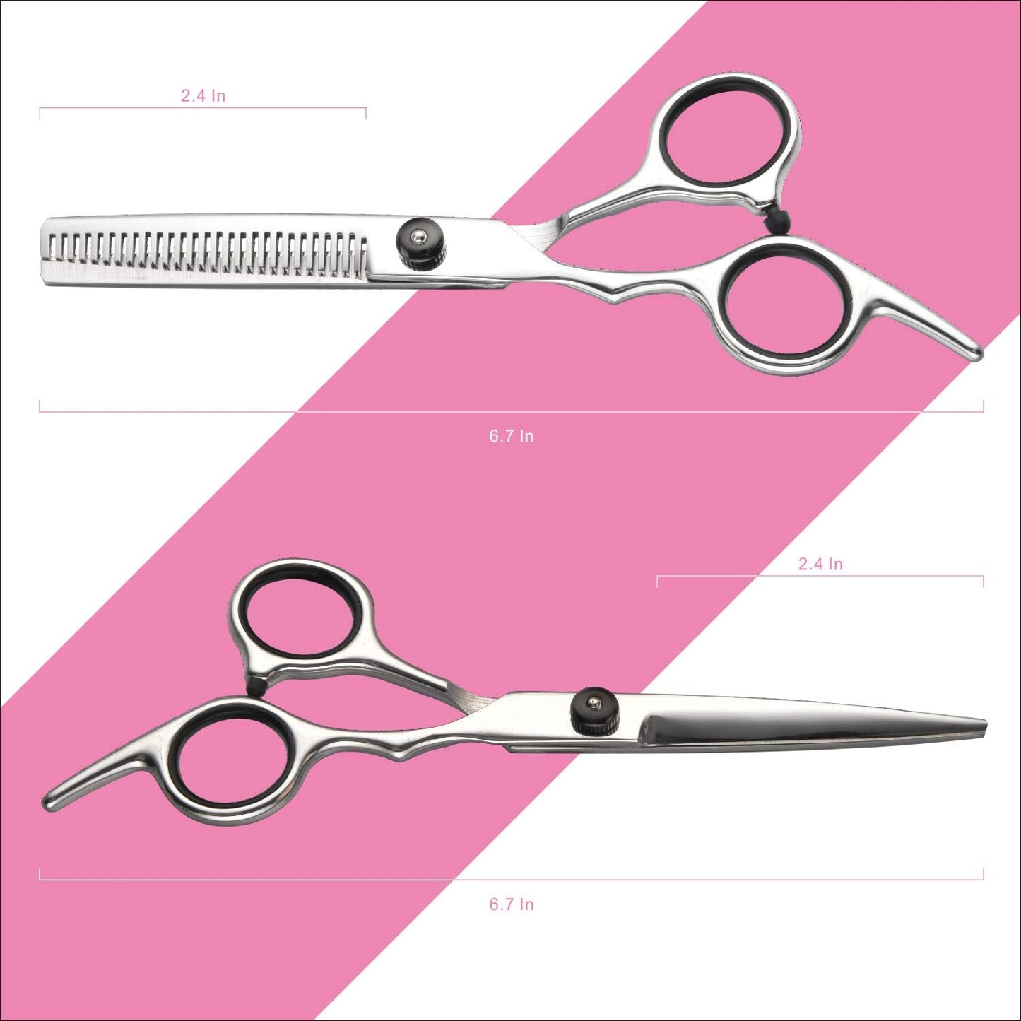 Professional Hair Cutting & Thinning Scissors Set-Black-Nora Luxe