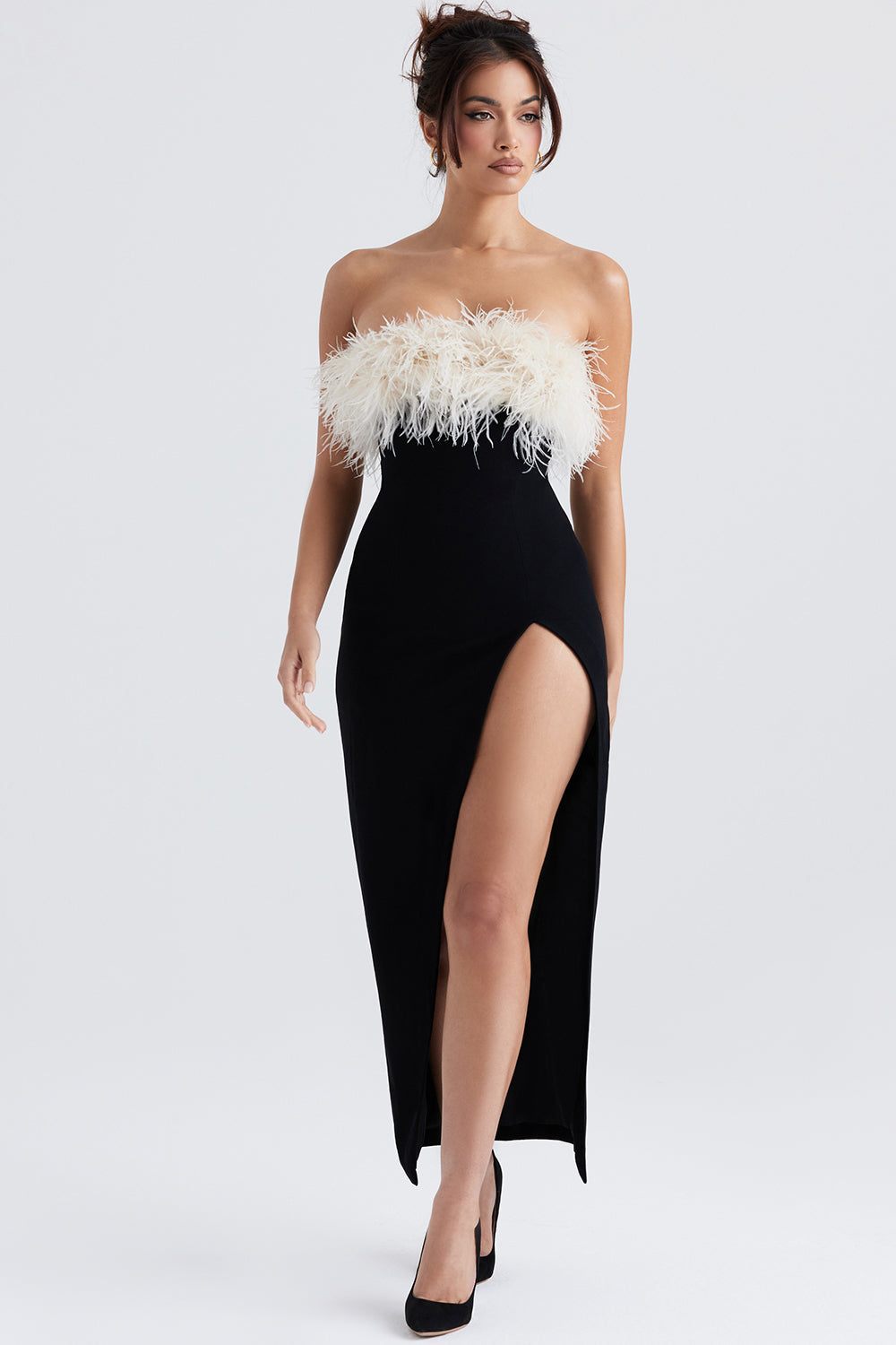 Sexy Bodycon Cocktail Dress with Square Neckline - Nocini