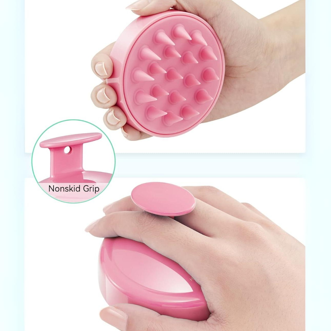 Scalp Massager & Hair Growth Brush-Pink-Nora Luxe