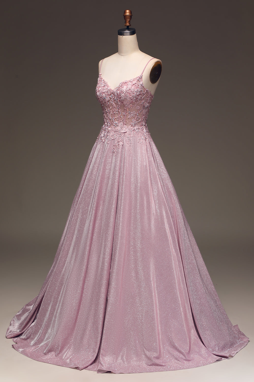 Sexy Strapless Floral Maxi Dress with Glittery Skirt