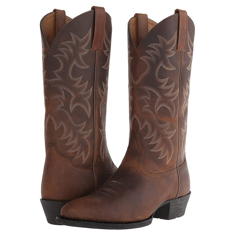 Fashionable Women's Embroidered Cowboy Boots - Nocini