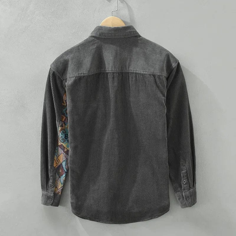 Stylish Corduroy Shirt for Men - Floris-Brown-M-Nora Luxe