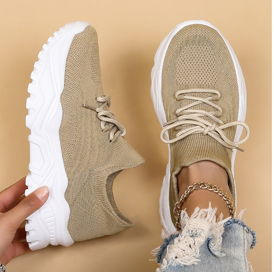 Stylish Orthopaedic Women's Sneakers - Elena-Beige-3.0-Nora Luxe