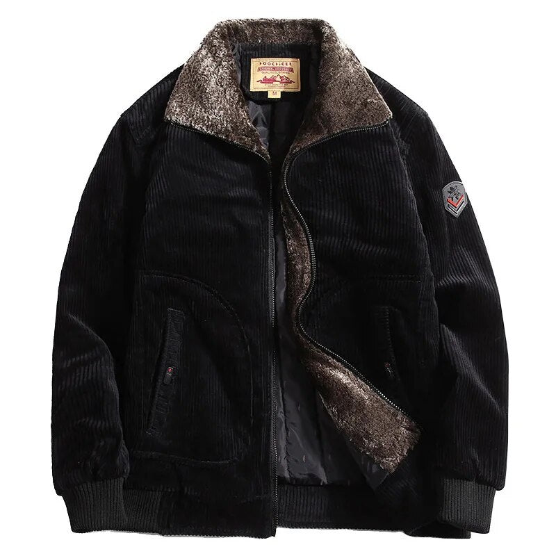 Casual Fit Fur Trim Bomber Jacket