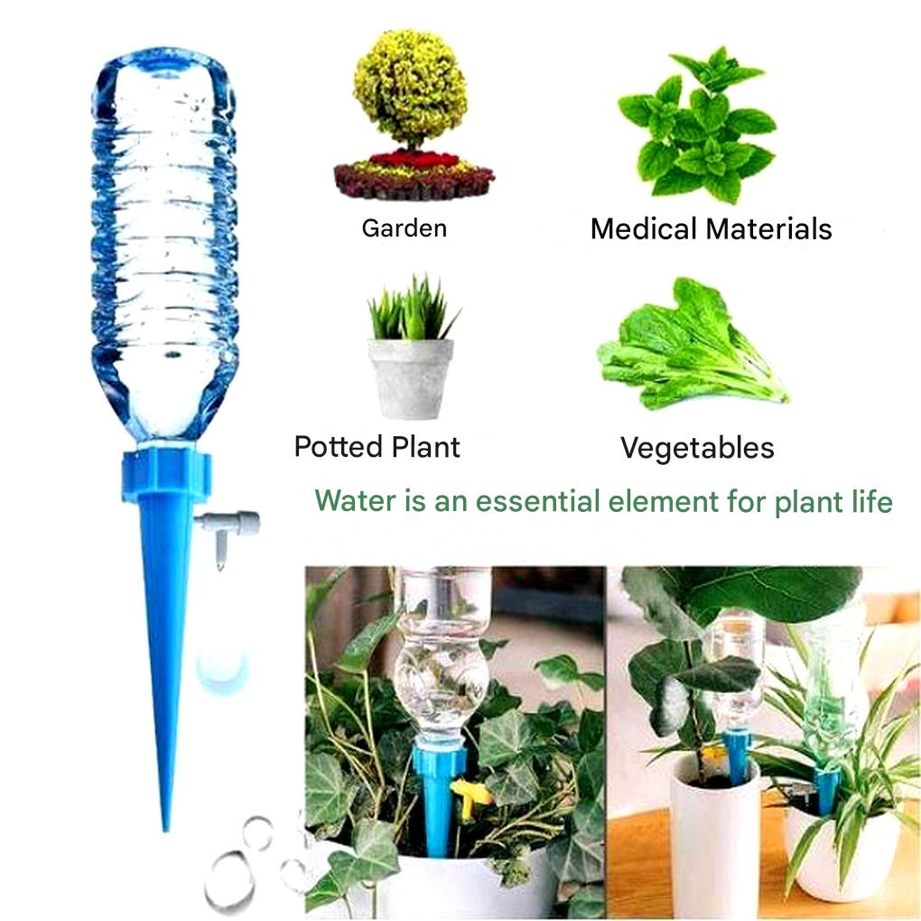 Easy Plant Watering Stakes (12 Pack) - Adjustable Drip Irrigation