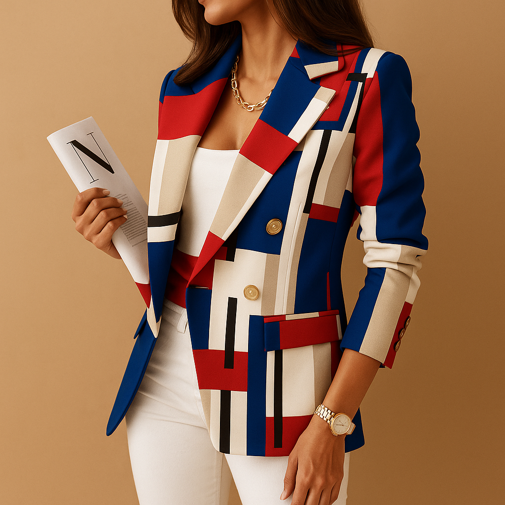 Women’s tailored blazer with flattering fitted silhouette and functional pockets, ideal for work, events and casual-chic outfits.