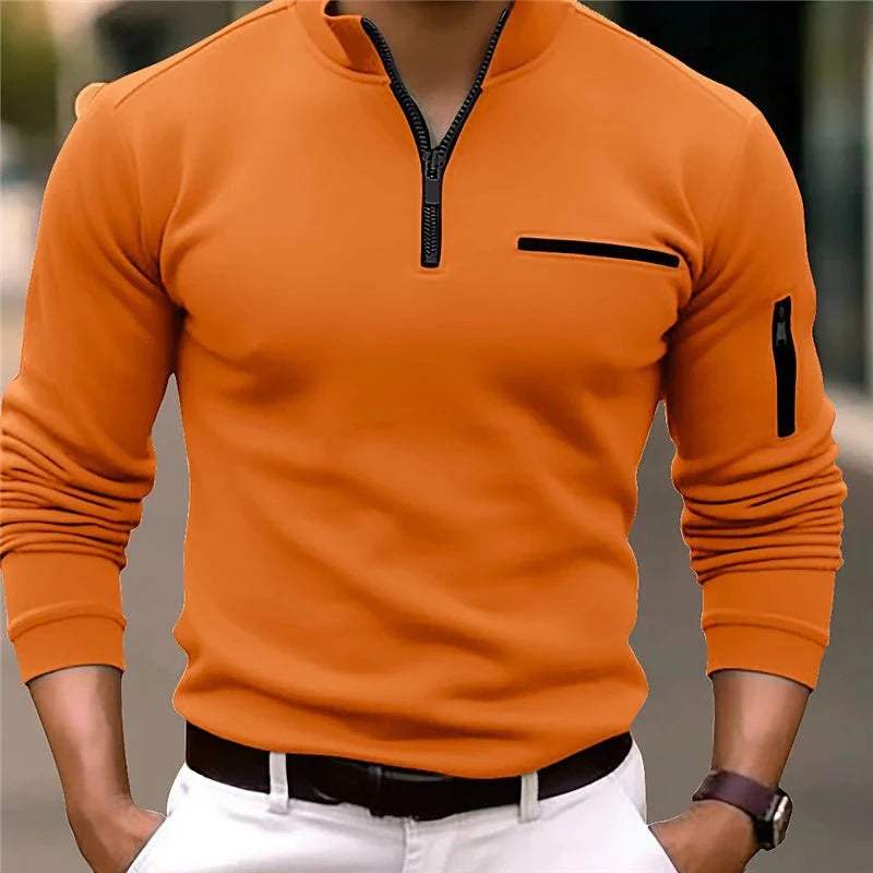 Men's Classic Comfortable Zip Sweater