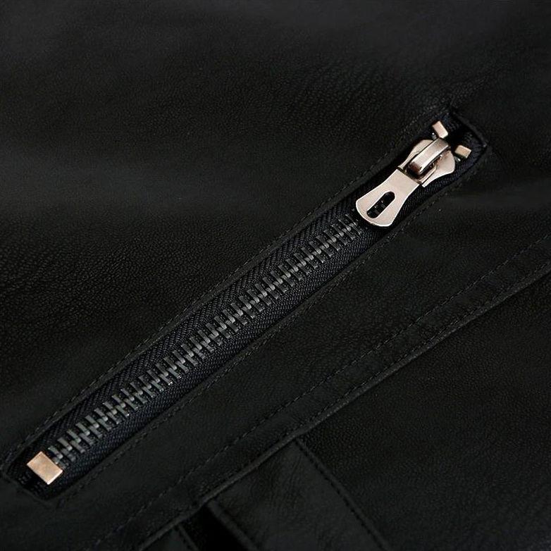 Titanium Rogue Leather Jacket - Hugh-Black-S-Nora Luxe