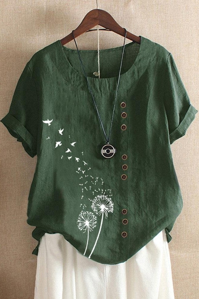 Soft Crew Neck Women's Casual Tee