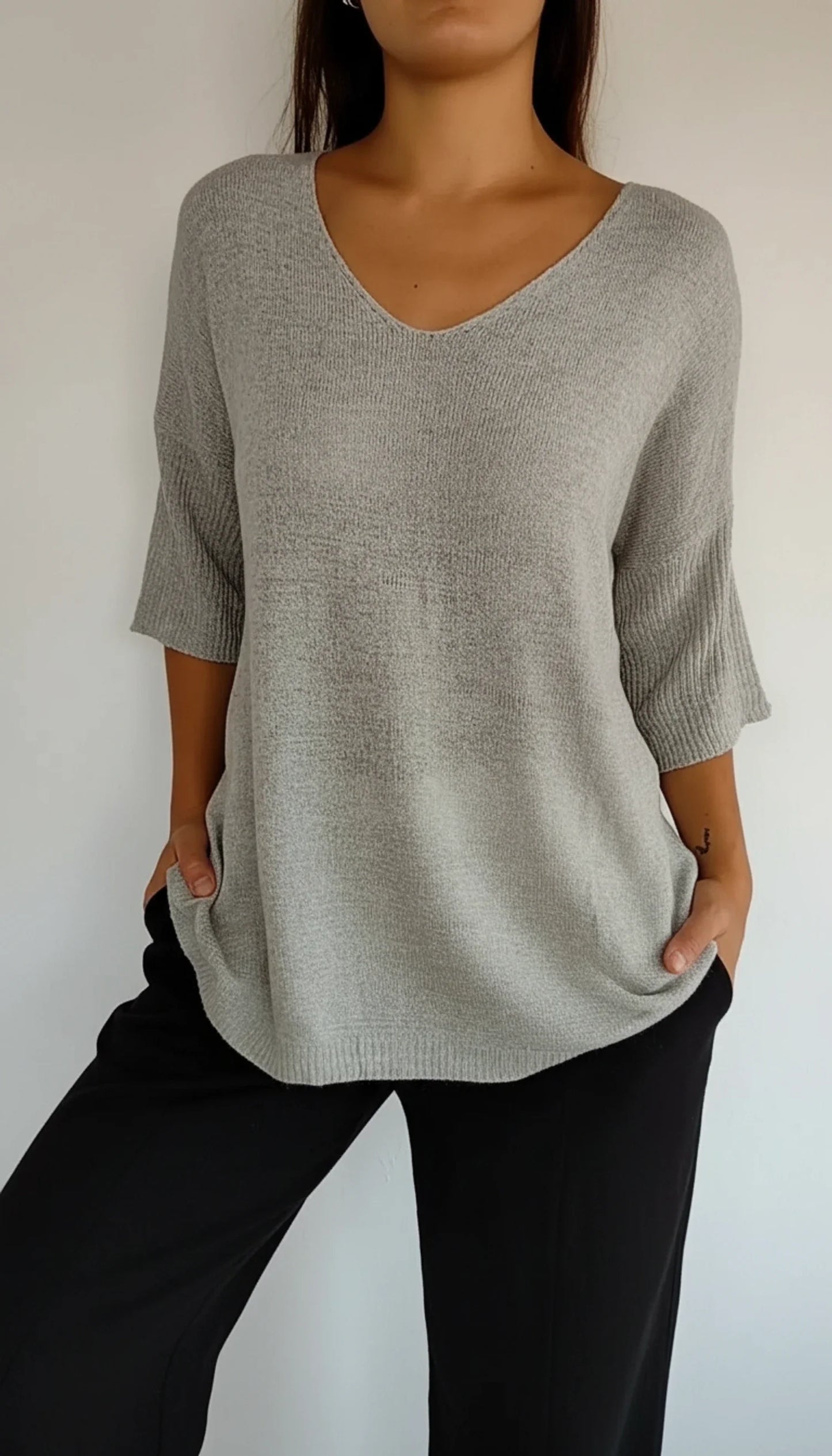 Comfortable V Neck Women's Top