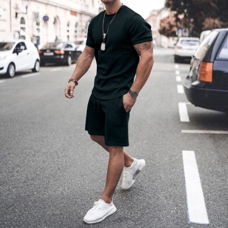 Men's Soft Cotton T-Shirt and Shorts Set