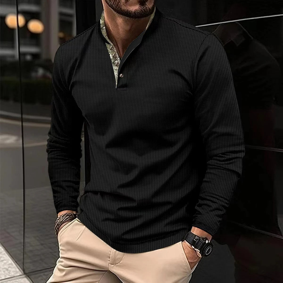 Classic Men's Long Sleeve Golf Shirt