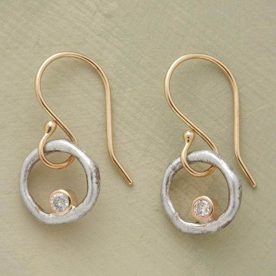 Luxury Gold and Silver Gemstone Drop Earrings - Pexav