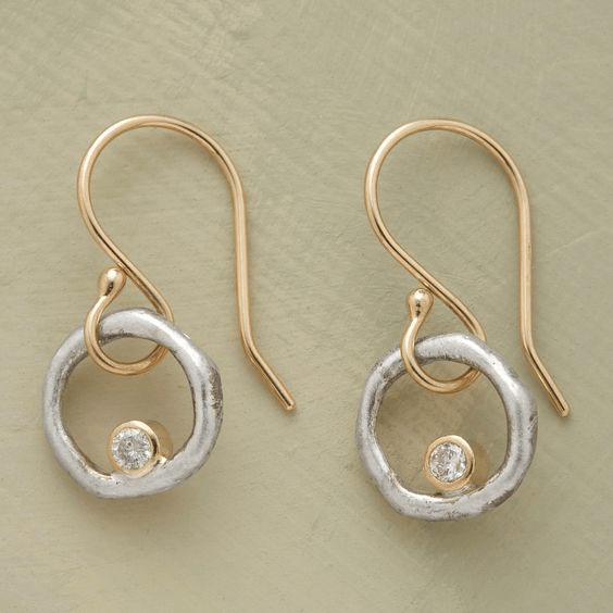 Classic Gold and Silver Crystal Drop Earrings - Olytrend