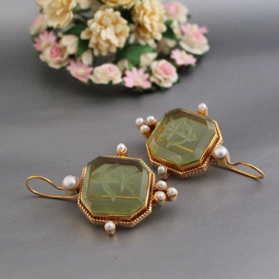Timeless Green Drop Earrings