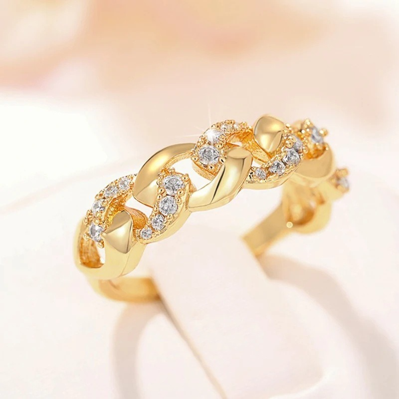 Luxury Metallic Chain Ring - Nocini